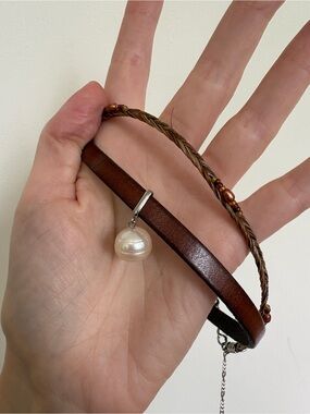 Leather and Horse Hair Choker Bundle